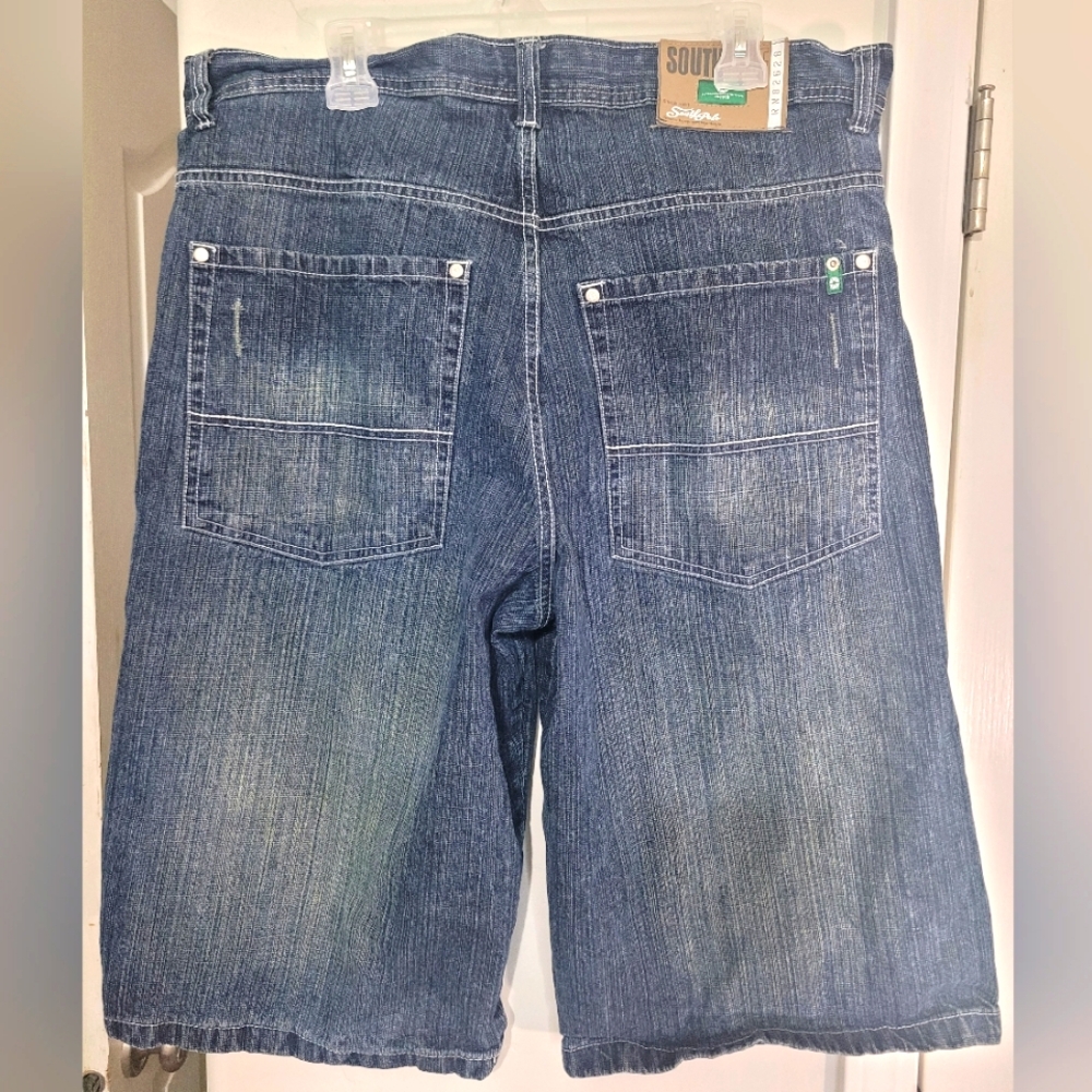 South Pole Men's Blue Denim Shorts
